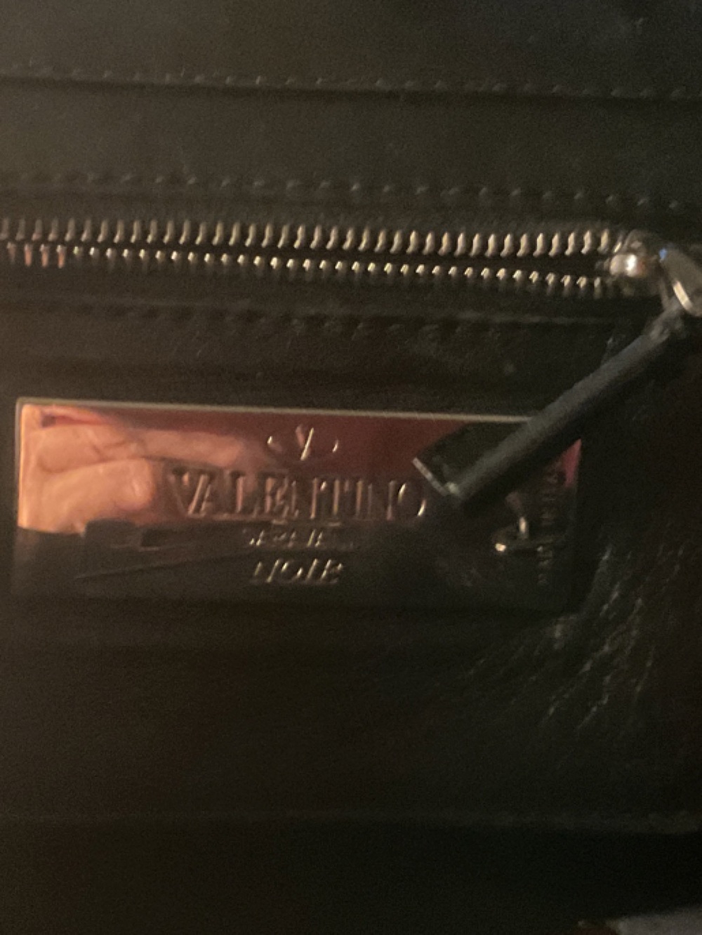 Valentino Garavani Black Leather Studded Satchel Tote - Picture 6 of 12
